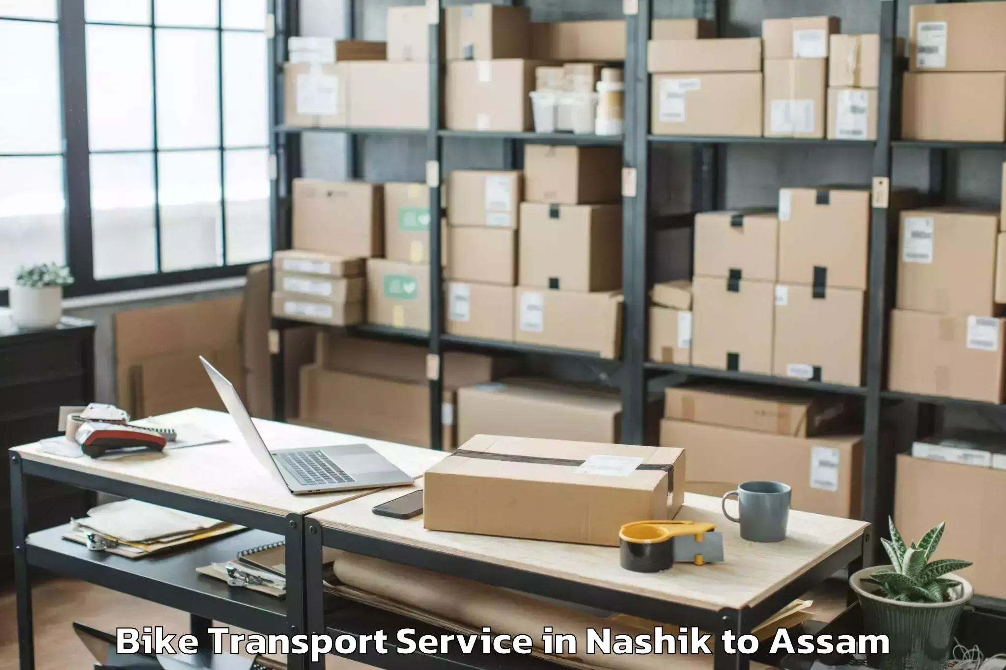 Reliable Nashik to Dhing Town Bike Transport